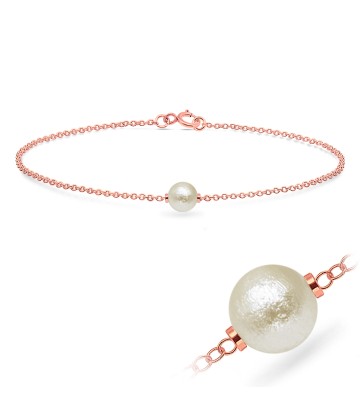 Cotton Pearl Silver Bracelets BRS-518-CTP26-RO-GP